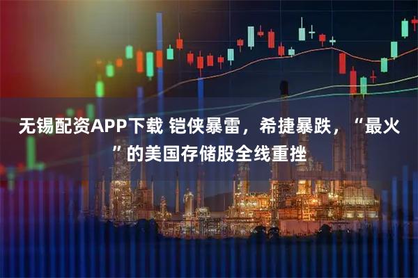 无锡配资APP下载 铠侠暴雷，希捷暴跌，“最火”的美国存储股全线重挫