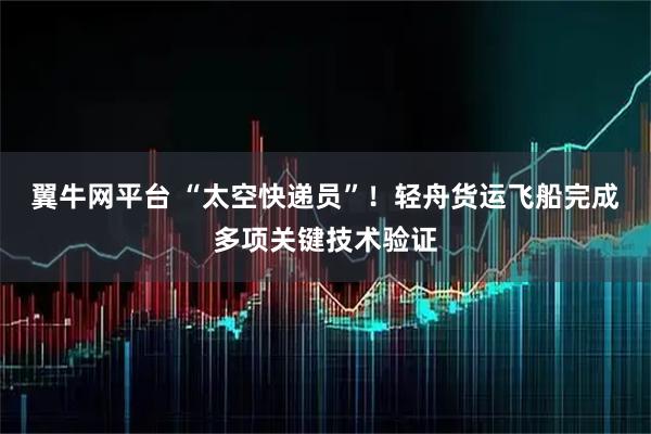 翼牛网平台 “太空快递员”！轻舟货运飞船完成多项关键技术验证